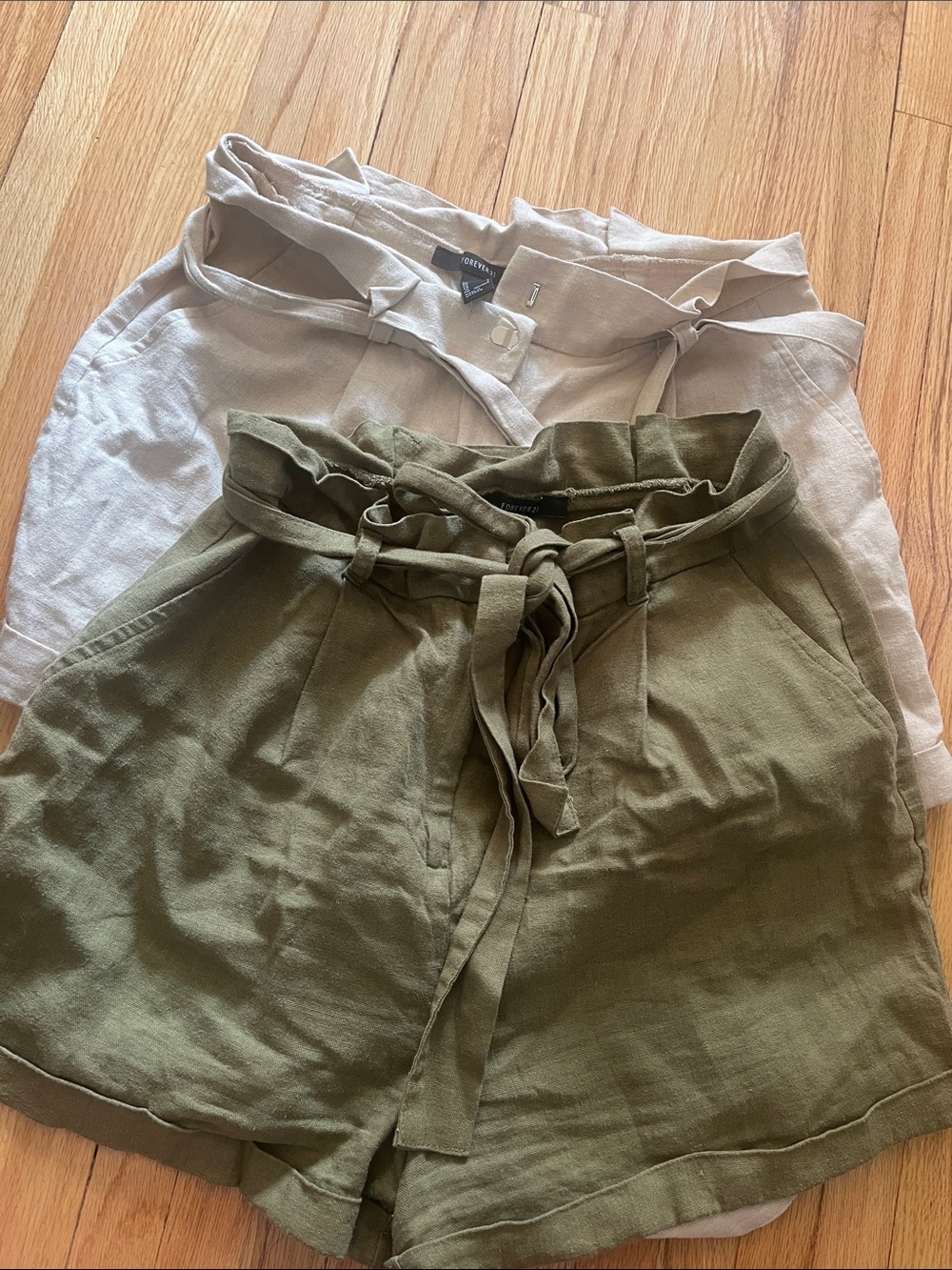 Linen Paperbag Waist Shorts Bundle